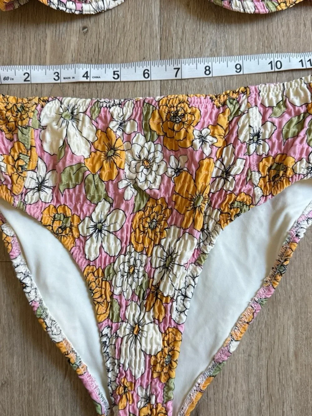triangl swimwear Pink Yellow Floral Bikini Set Medium